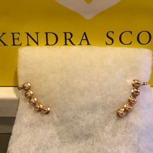 Kendra Scott- Rose Gold studded ear climbers-EUC